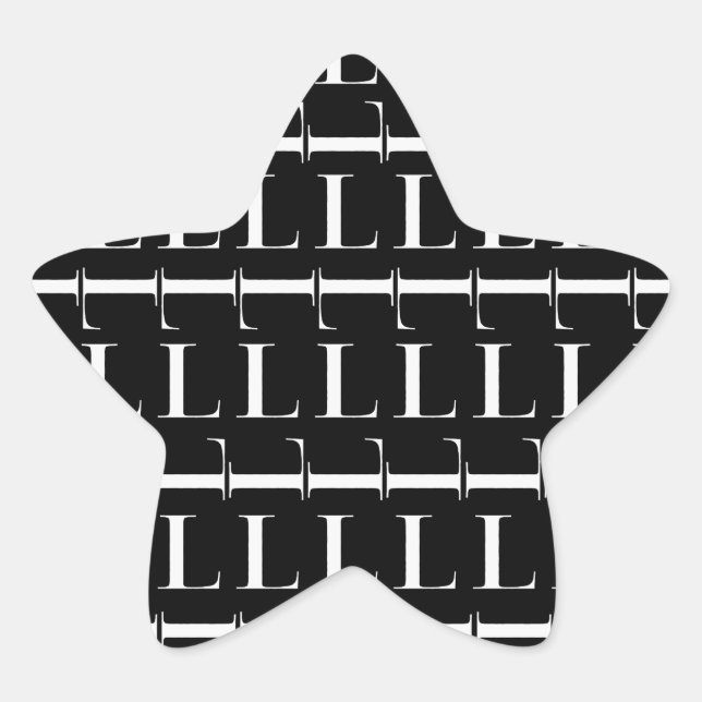 Adesito Estrela Monograma - Letra inicial L (Frente)