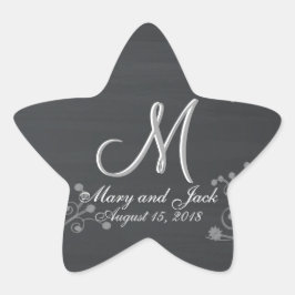 Adesito Estrela Monograma Russo de Chalkboard 3d