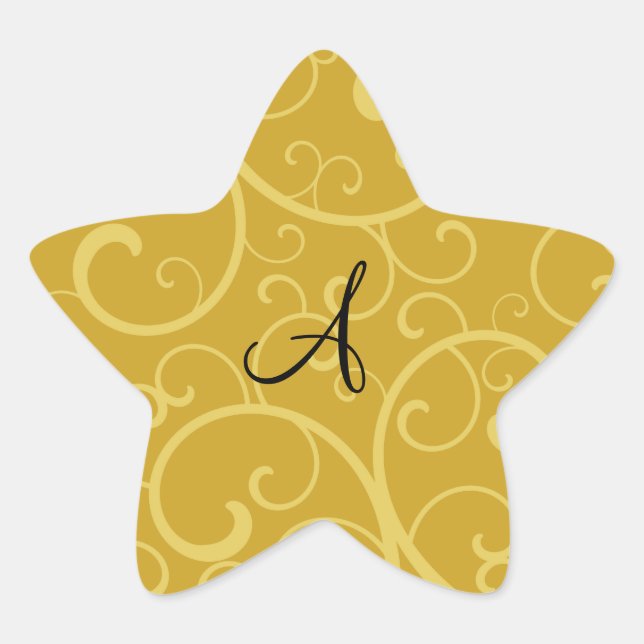 Adesito Estrela Monograma - turfeiras de ouro (Frente)