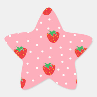 Adesito Estrela Morangos e Bolinhas rosa