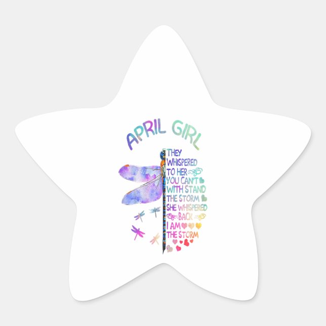 Adesito Estrela Mulheres Dragonfly April Girl Sussurrando Para Ela (Frente)