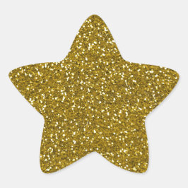 Adesito Estrela Na moda Glitter Dourado