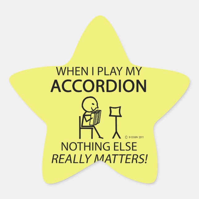 Adesito Estrela Nada Mais Importa Acordion Star Sticker (Frente)