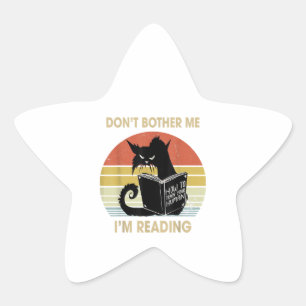 Adesito Estrela Não Me Incomode Lendo Livros De Leitura De Gatos