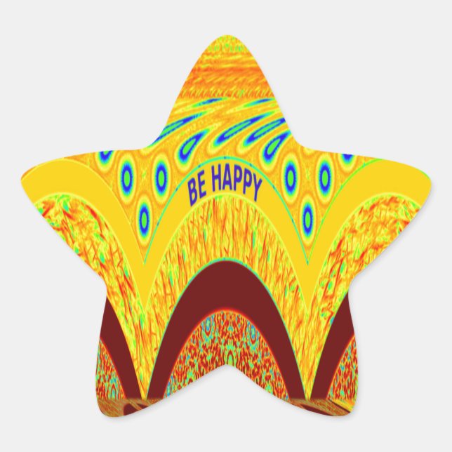 Adesito Estrela Não se preocupe, seja Impressão de arte feliz (Frente)