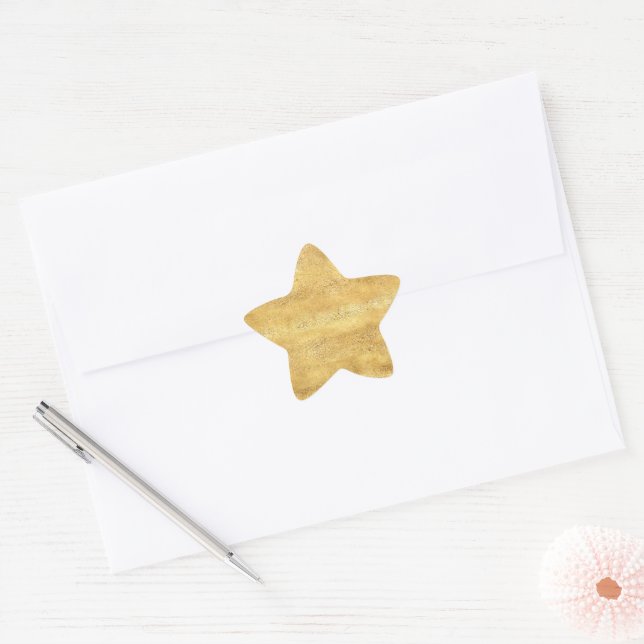 Adesito Estrela Natal Brilho Dourado (Envelope)