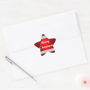Adesito Estrela Natal vermelho de veludo