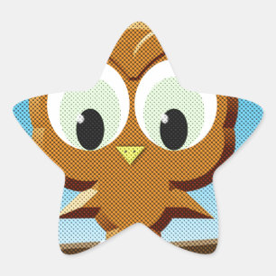 Adesito Estrela Newsprint Cartoon Owl