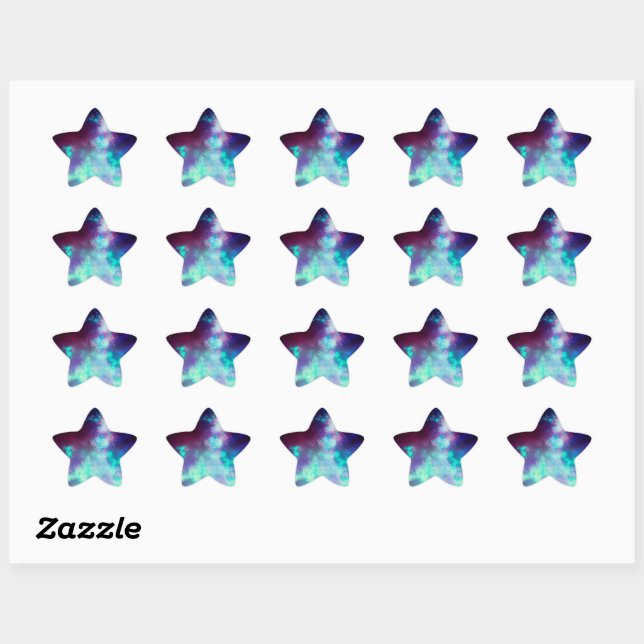 Adesito Estrela Night Sky Neon Lights Emerald Sticker (Folha)