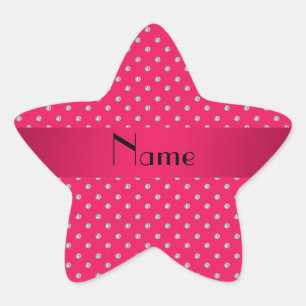 Adesito Estrela Nome personalizado diamantes cor-de-rosa