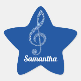 Adesito Estrela Notas Brancas Simples E Modernas De Tremores Claro