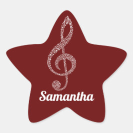 Adesito Estrela Notas Brancas Simples E Modernas De Tremores Claro