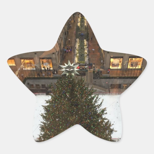 Adesito Estrela NYC Rockefeller Center Árvore de Natal Rink (Frente)