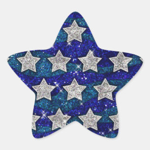 Adesito Estrela O azul de prata do brilho das estrelas do brilho
