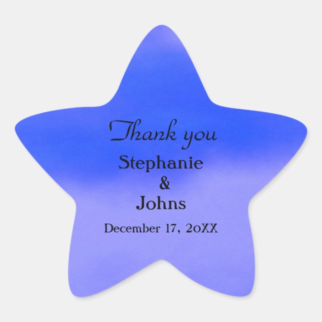 Adesito Estrela Obrigado Rotular O Casamento De Abstrato De Nuvem  (Frente)