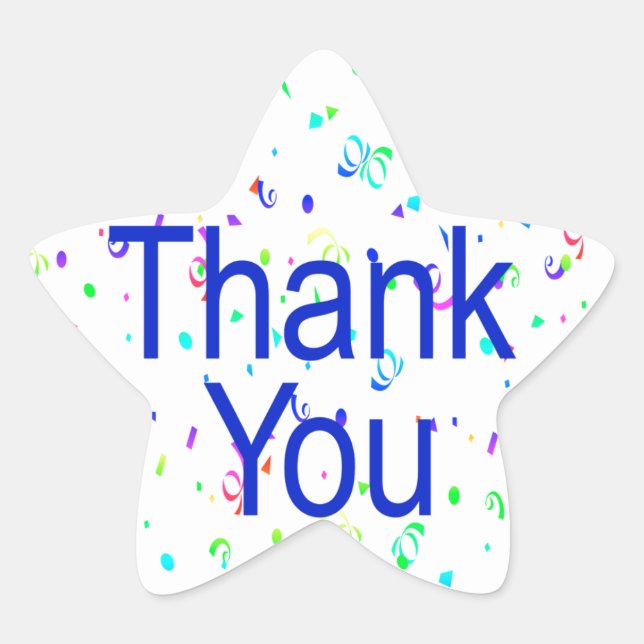 Adesito Estrela Obrigado, Stickers com Streamers (Frente)