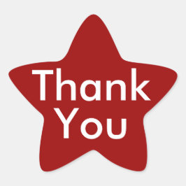 Adesito Estrela Obrigado, Stickers em Fundo Vermelho