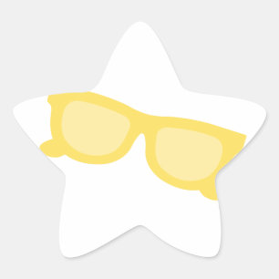 Adesito Estrela Óculos de sol de verão óculos de hipster amarelo