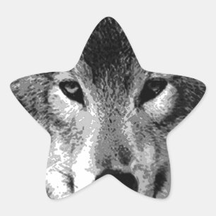 Adesito Estrela Olhos do Lobo Negro e Branco