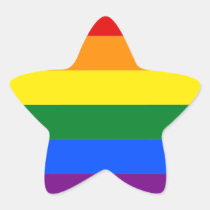 Adesito Estrela Orgulho gay mês LGBT Arco-íris Stripes coloridas