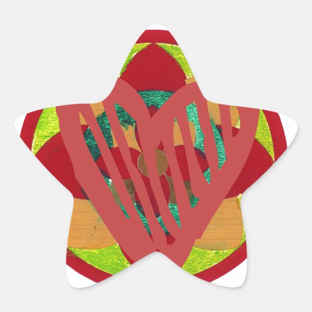 Adesito Estrela Os corações vão em casa para o valentine. (Frente)