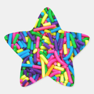 Adesito Estrela Os doces coloridos polvilham o impressão