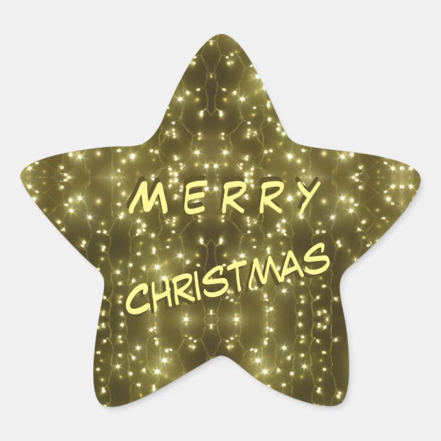 Adesito Estrela Ouro com luz de Natal (Frente)