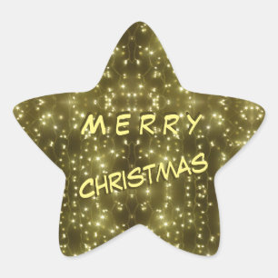 Adesito Estrela Ouro com luz de Natal