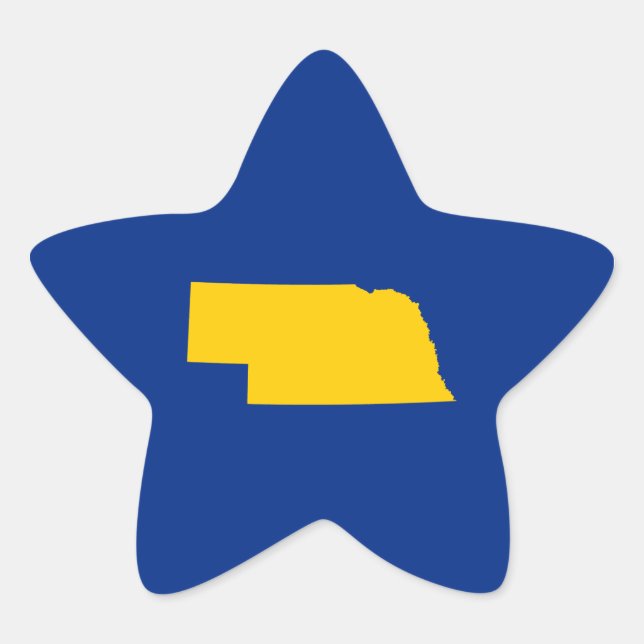 Adesito Estrela Ouro e Azul Nebraska (Frente)