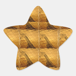 Adesito Estrela Ouro Infinito Girafa Animal Motif Art Impressão