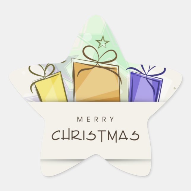 Adesito Estrela Pacotes de Natal Feliz (Frente)