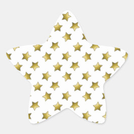 Adesito Estrela Padrão branco das estrelas douradas Elegantes