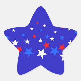 Adesito Estrela Padrão das estrelas azul, vermelha e branca