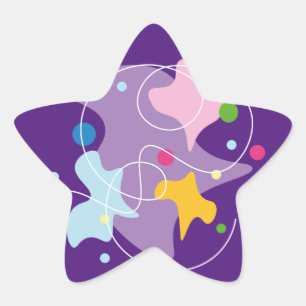 Adesito Estrela Padrão de abstrato de tendências em cores roxas e