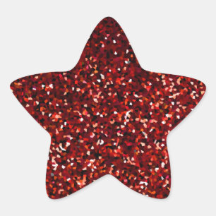 Adesito Estrela Padrão de Brilho em Burgundy Vermelho para Celebra