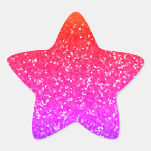 Adesito Estrela Padrão de Brilho Glitter Rosa Celebrações