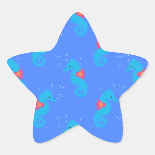 Adesito Estrela Padrão de Cavalo Azul (Frente)