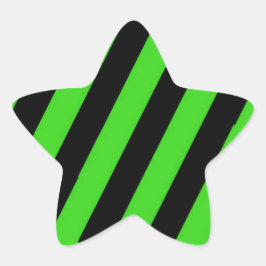 Adesito Estrela Padrão de faixas diagonais verdes e pretas