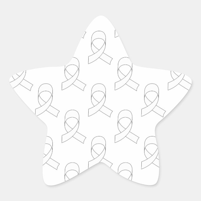 Adesito Estrela Padrão de fita branca (Frente)