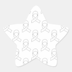 Adesito Estrela Padrão de fita branca