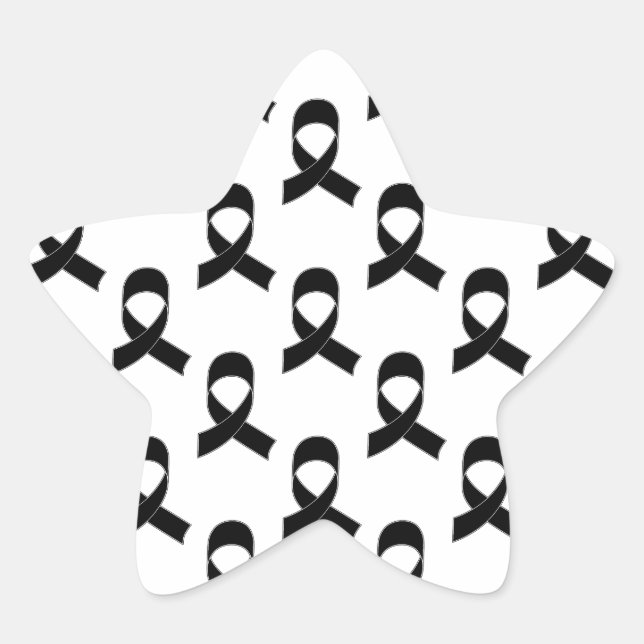 Adesito Estrela Padrão de fita preto (Frente)