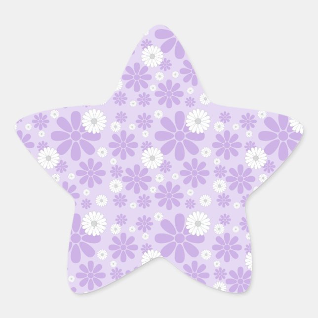 Adesito Estrela Padrão de Florais Pastel LAVANDA (Frente)