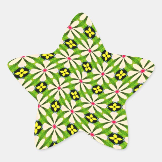 Adesito Estrela Padrão de Flores Estéticas (Frente)