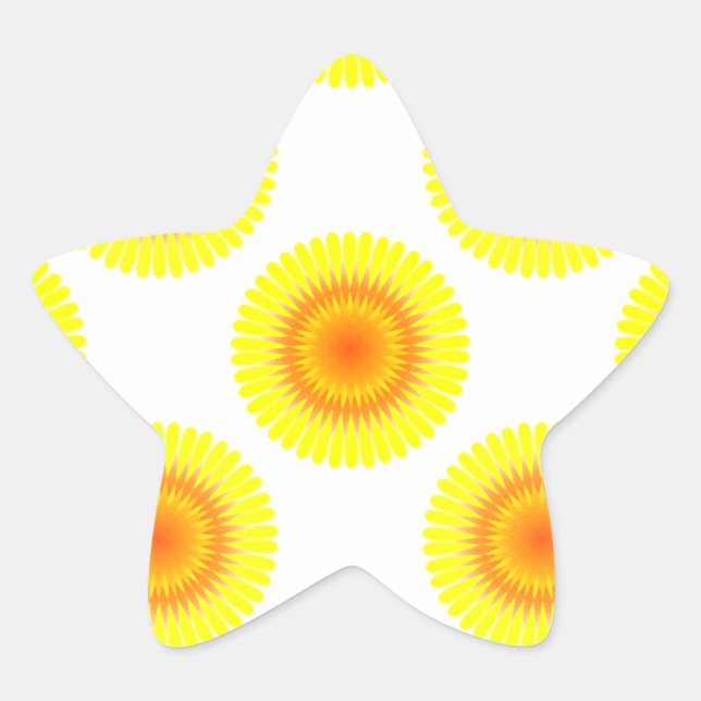 Adesito Estrela Padrão de girassol personalizado (Frente)
