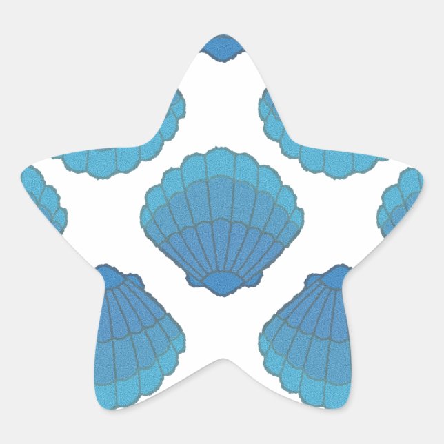 Adesito Estrela Padrão de Mosaico da Caça Azul (Frente)