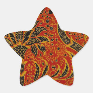 Adesito Estrela Padrão de Papel de Carteira Vermelho Têxtil Anti