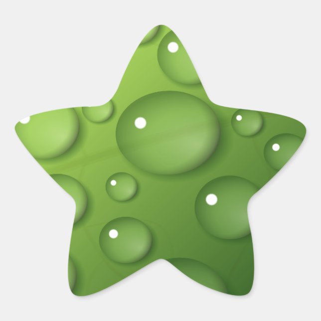Adesito Estrela Padrão de Raindrop Verde (Frente)