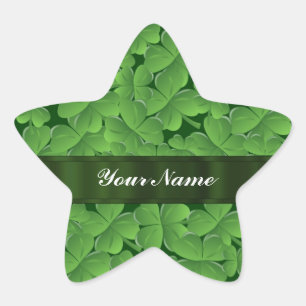 Adesito Estrela Padrão de shamrock verde