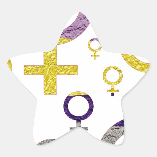 Adesito Estrela Padrão do símbolo feminino (Frente)