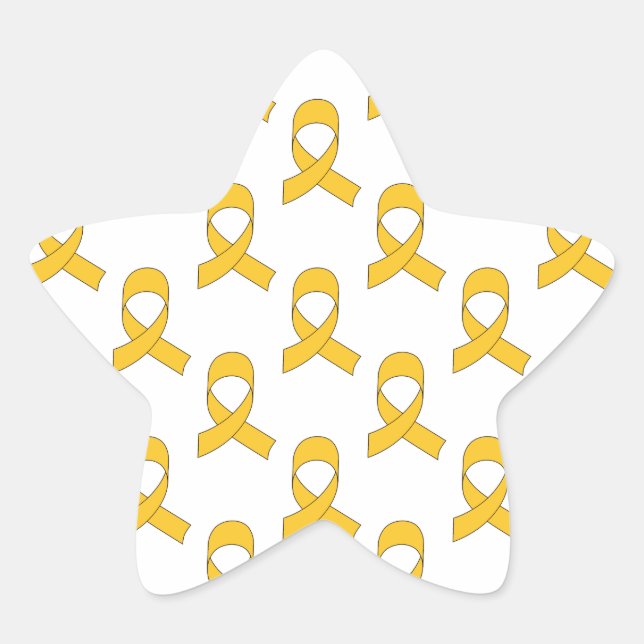 Adesito Estrela Padrão Dourado de fita (Frente)